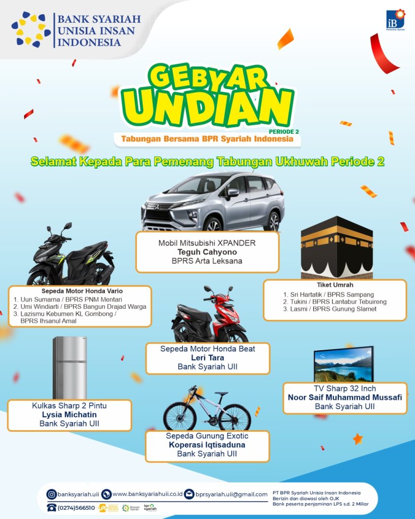 PEMENANG HADIAH TABUNGAN UKHUWAH PERIODE-2